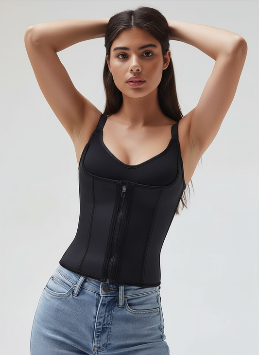 Latex Waist Trainer Vest With Hooks